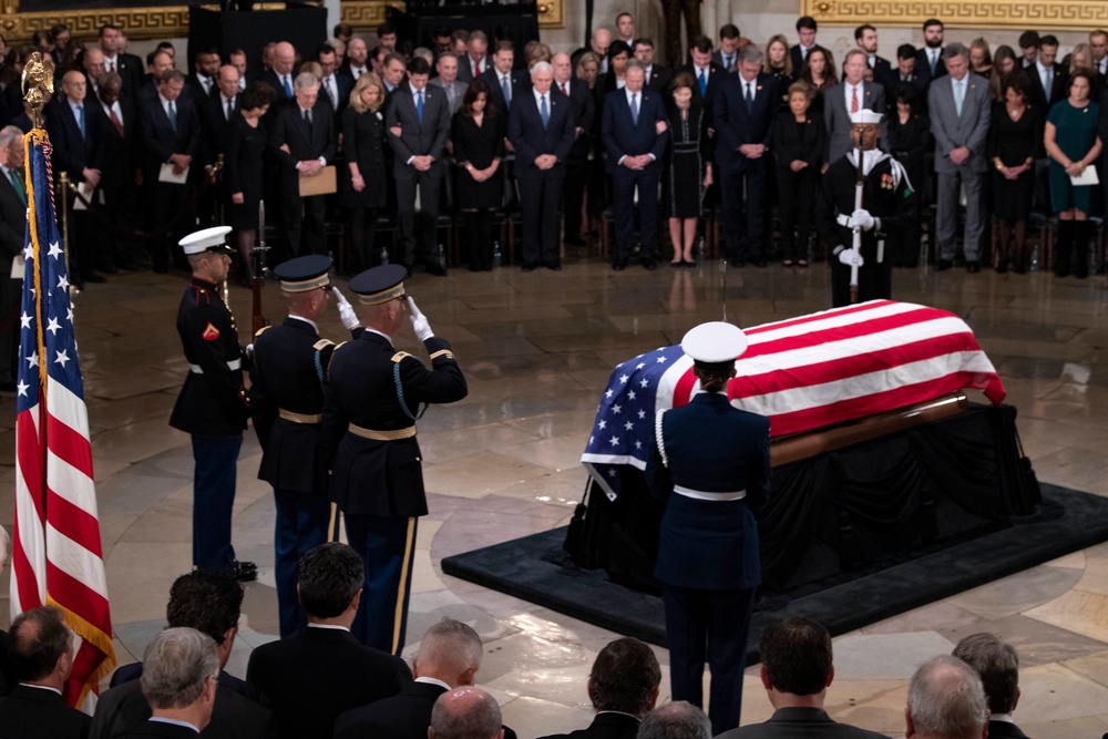 President Bush State Funeral Arrival Ceremony