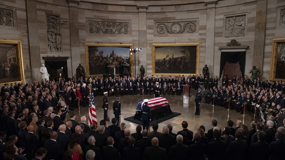 President Bush State Funeral Arrival Ceremony