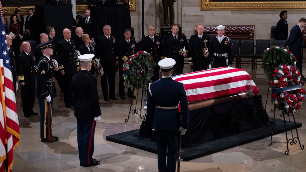 President Bush State Funeral Arrival Ceremony