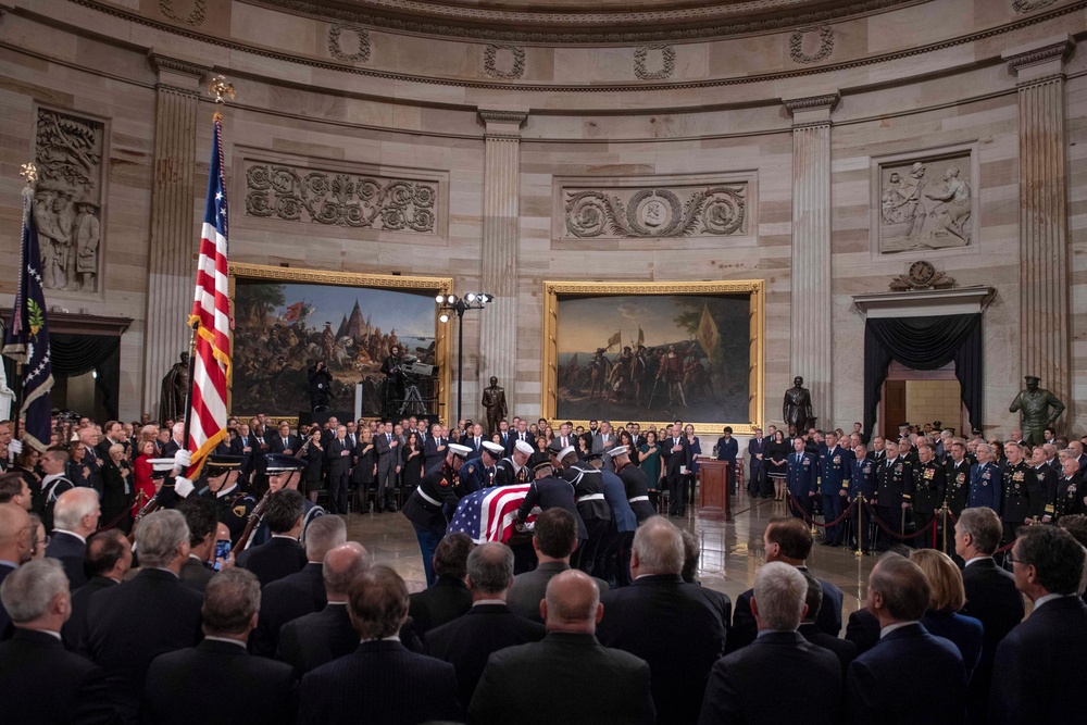 President Bush State Funeral Arrival Ceremony