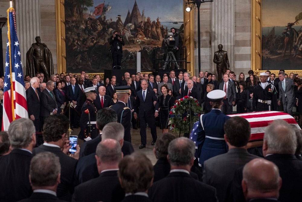 President Bush State Funeral Arrival Ceremony