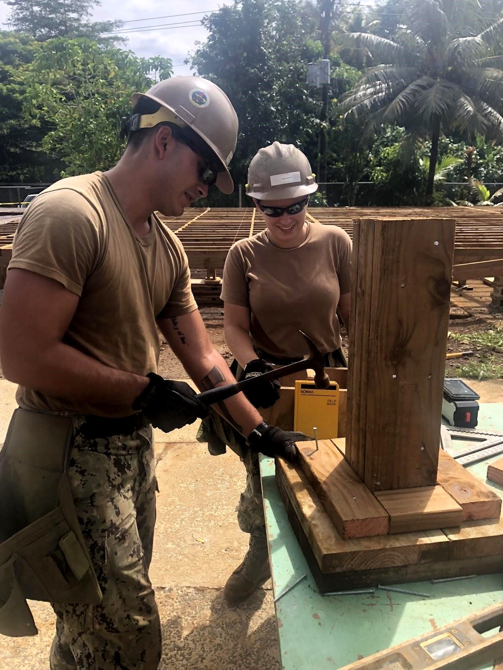 NMCB 1 Constructs School in Micronesia