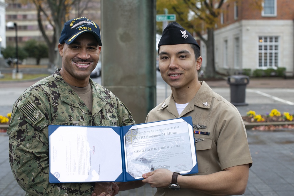 CVN 78 Intel Frocking