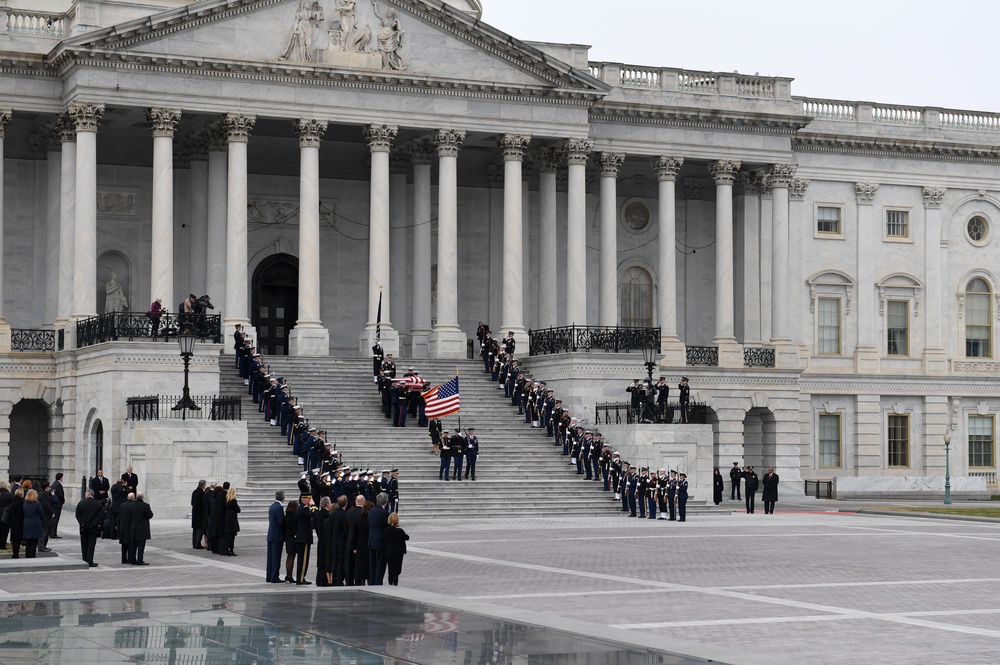 President Bush State Funeral Departure Ceremony