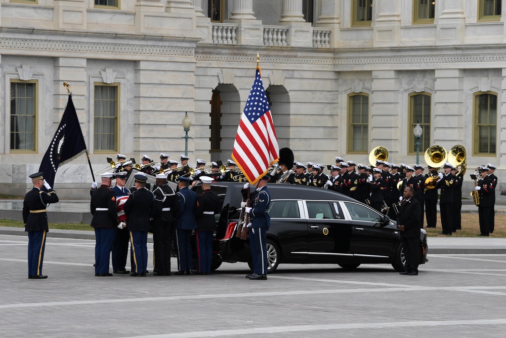 President Bush State Funeral Departure Ceremony