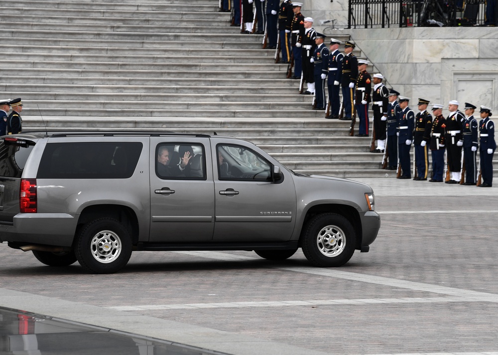 President Bush State Funeral Departure Ceremony