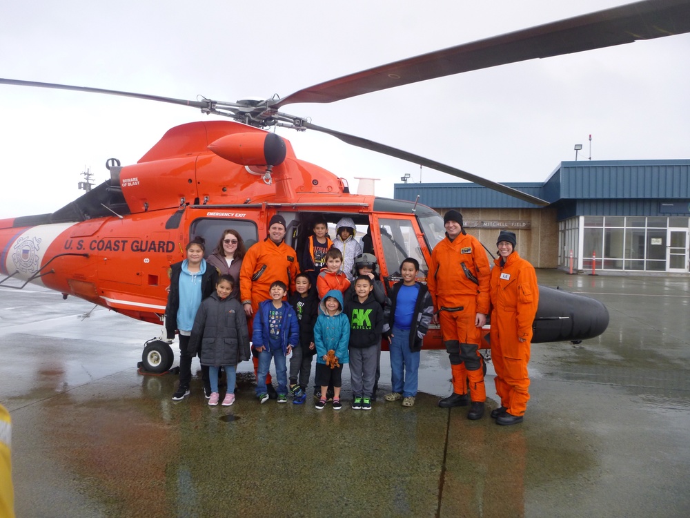 Coast Guard Air Station Kodiak crew provides static display for Adak school