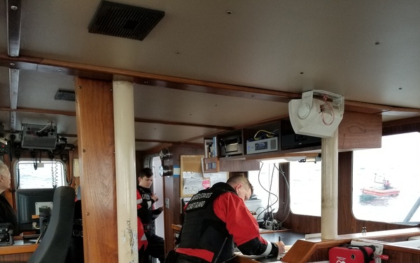 Coast Guard Cutter Alex Haley conducts boarding on the Bering Sea