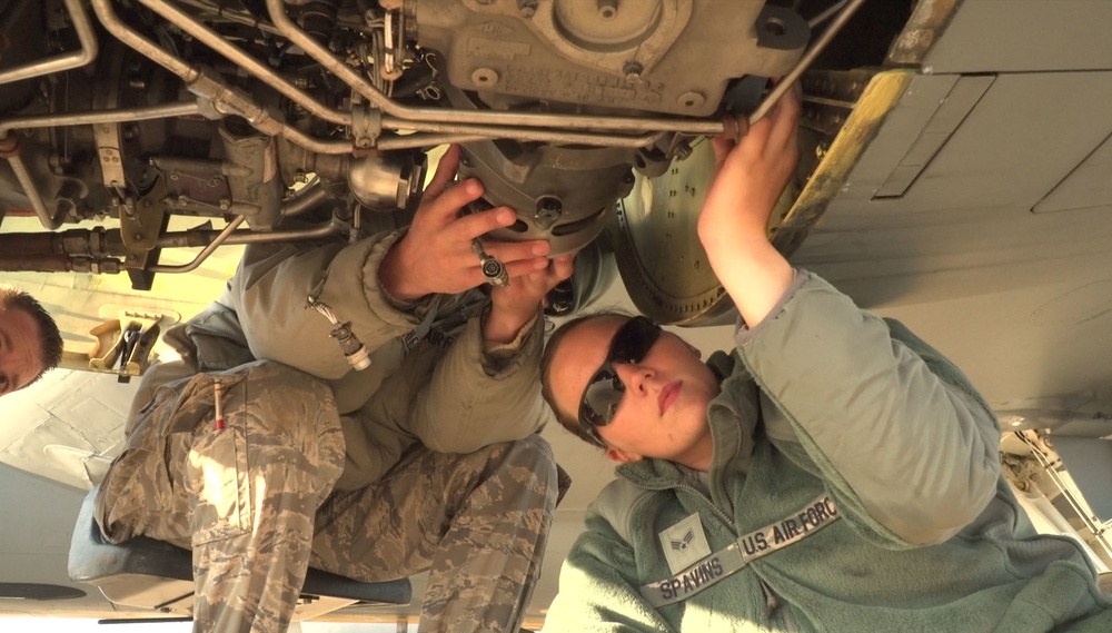 507th AMXS Airman replaces aircraft parts