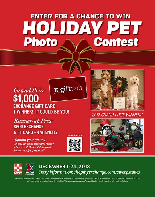 2018 Holiday Pet Photo Sweepstakes