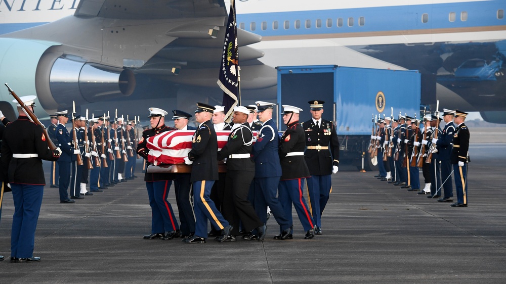 State Funeral for 41st President George H. W. Bush Arrival Ceremony