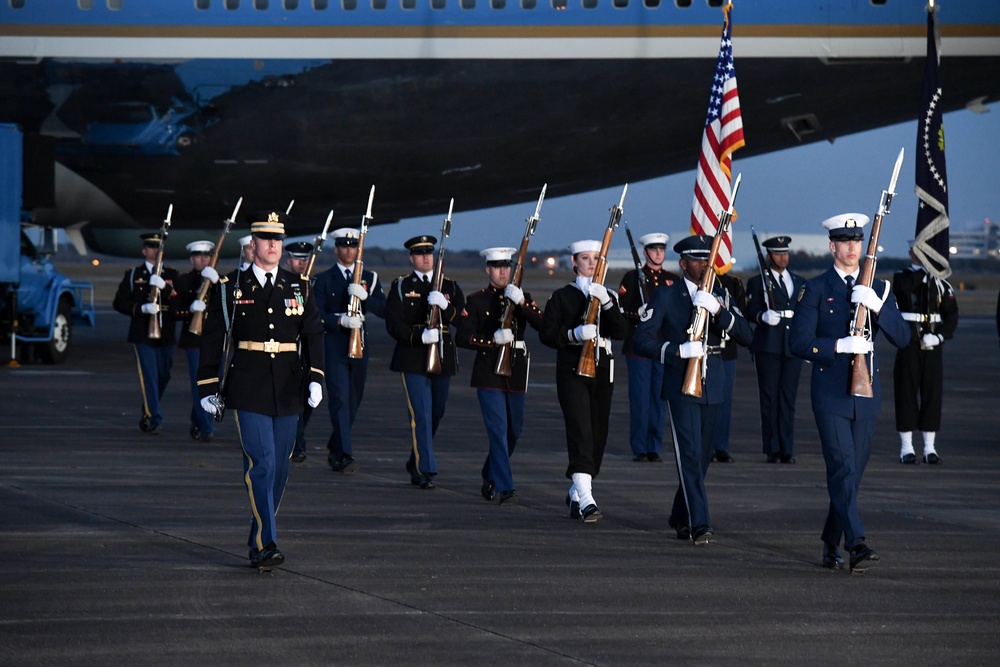 State Funeral for 41st President George H. W. Bush Arrival Ceremony