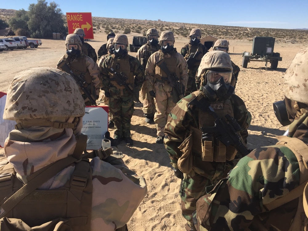 Denver Marie Receives award during Exercise Steel Knight 2019