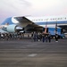 George H. W. Bush, the 41st President of the United States arrives at Ellington Field