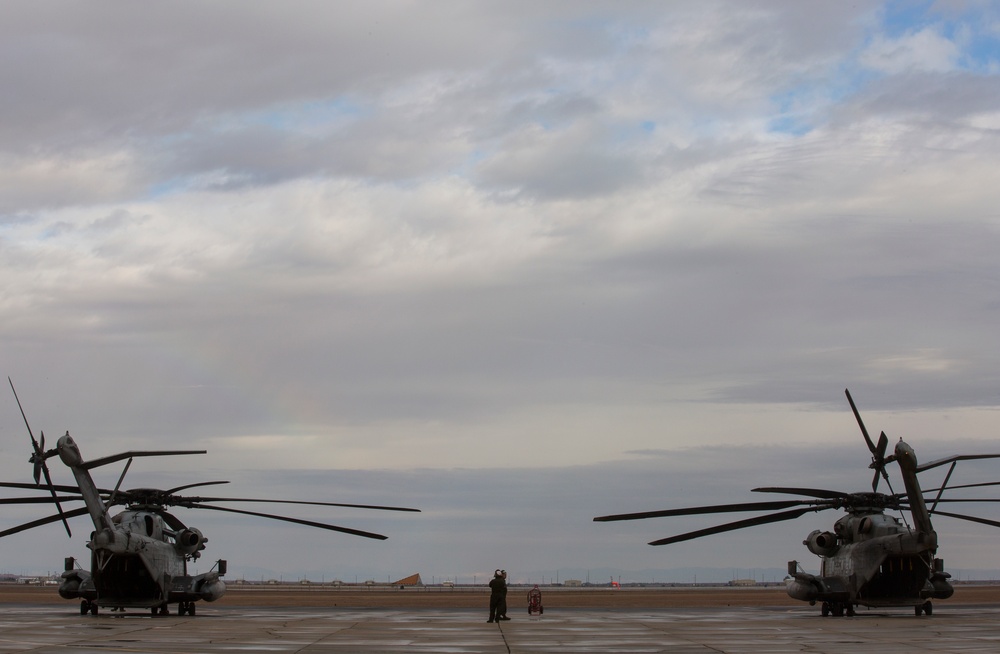 U.S. Marines with 1st Law Enforcement Battalion ride with HMH-466