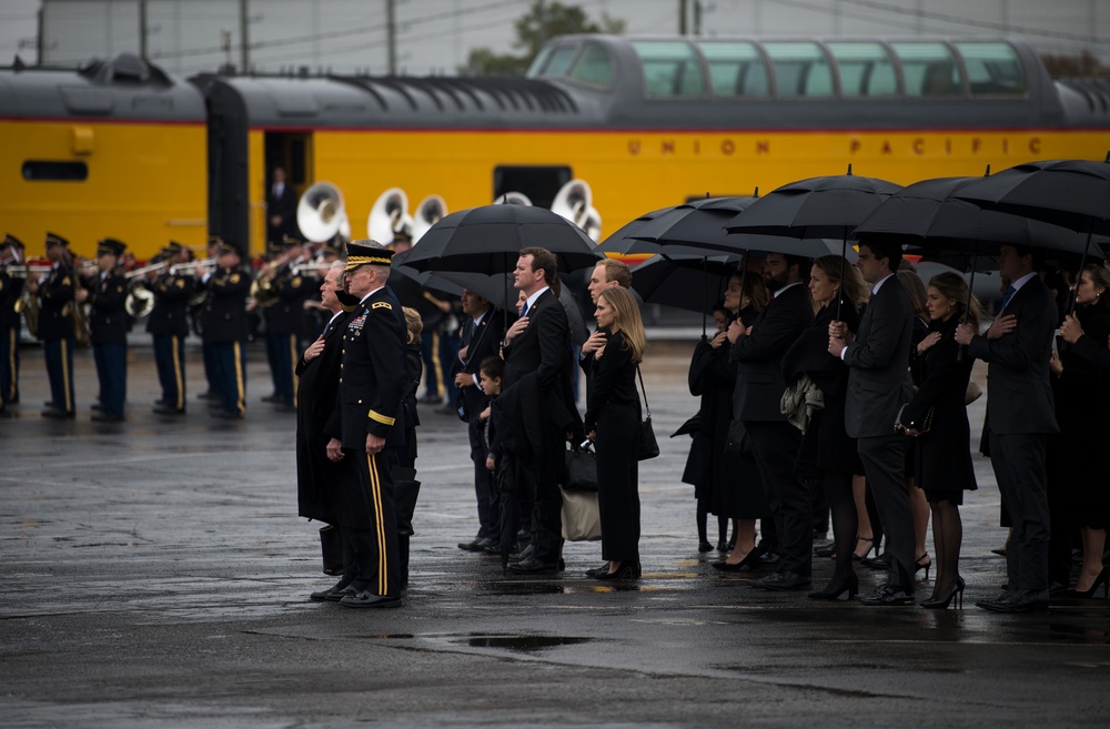 President George H.W. Bush departure ceremony