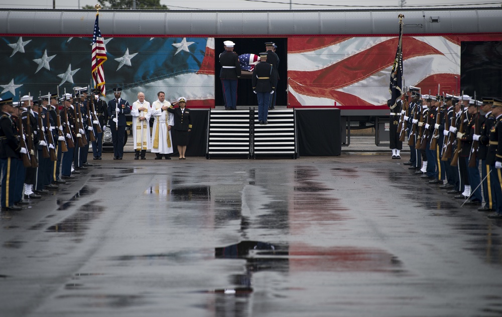President George H.W. Bush departure ceremony