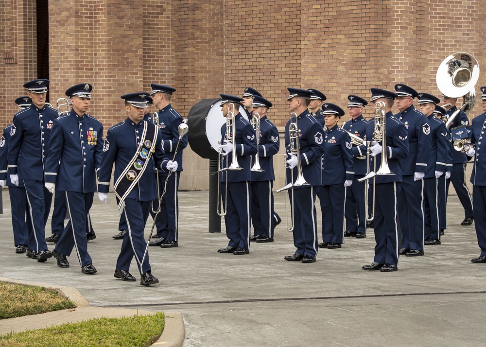USAF Band Marches at 41st President’s funeral