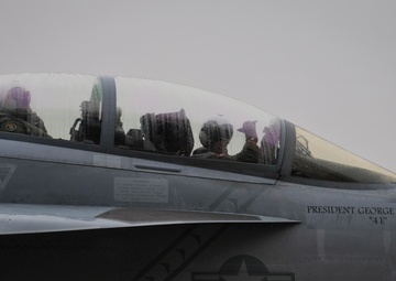 NAS Fort Worth JRB Participates in Historic Flyover Honoring President Bush