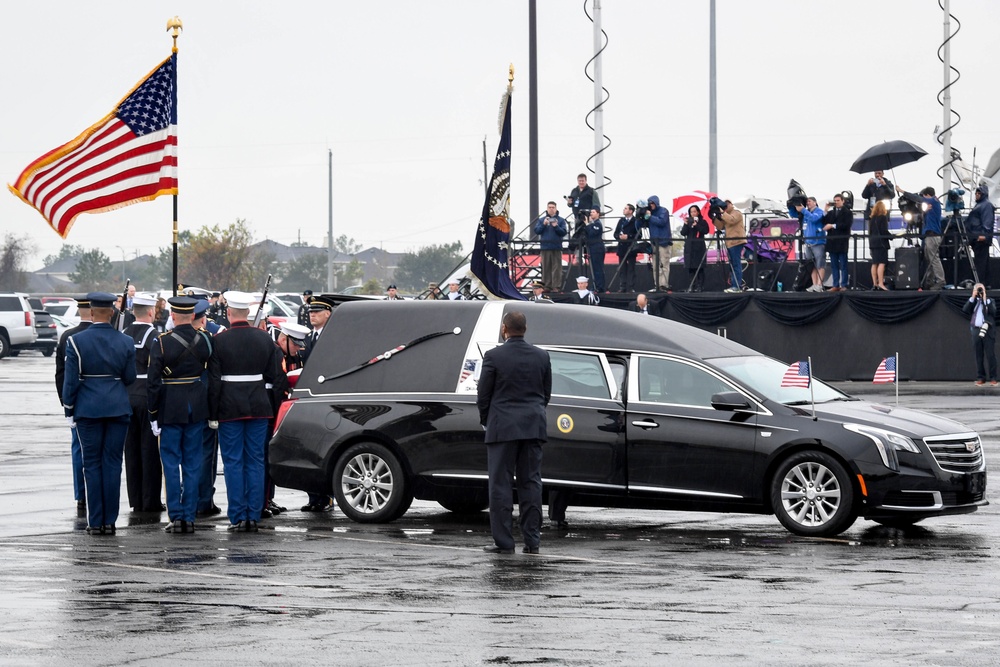 State Funeral for 41st President George H. W. Bush Train Departure Ceremony