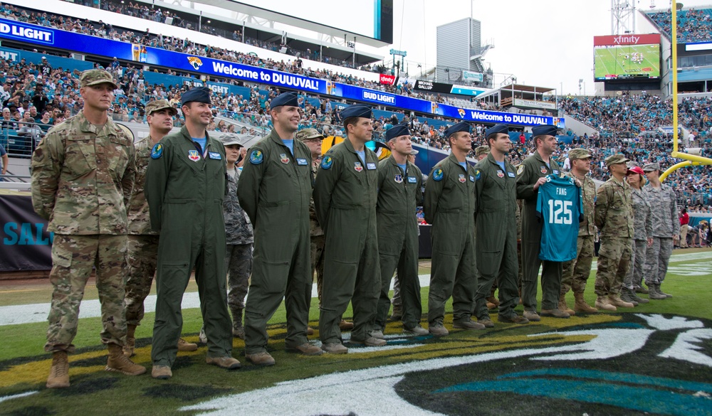 DVIDS Images Airmen join the Jaguars for a Military Appreciation