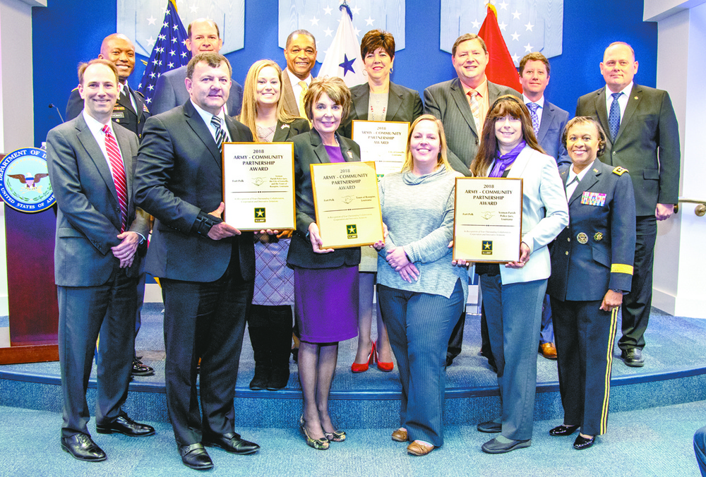 Army Community Partnership Award winners from Fort Polk