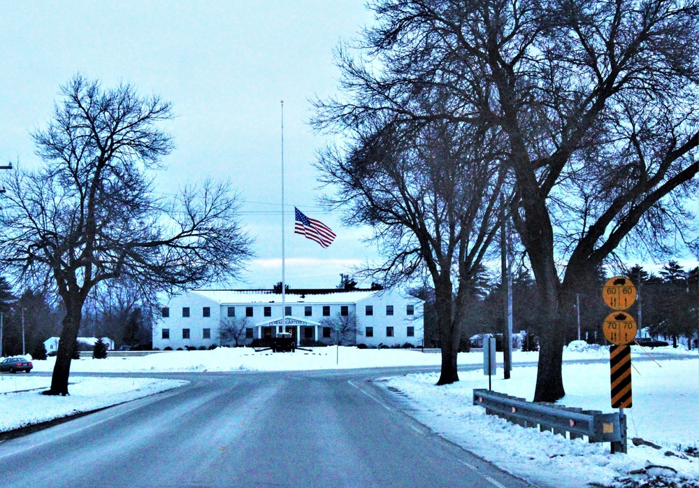 Flag at half-staff to honor former President George H. W. Bush at Fort McCoy