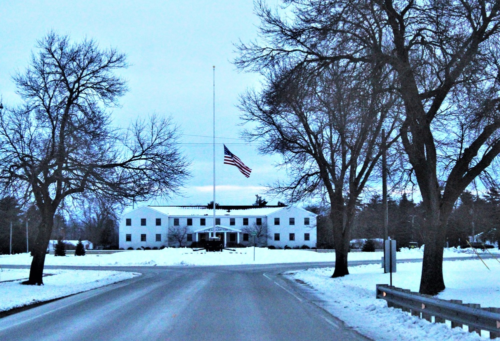 Flag at half-staff to honor former President George H. W. Bush at Fort McCoy