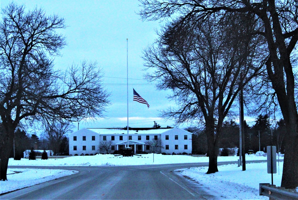 Flag at half-staff to honor former President George H. W. Bush at Fort McCoy