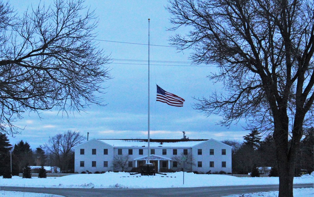 Flag at half-staff to honor former President George H. W. Bush at Fort McCoy