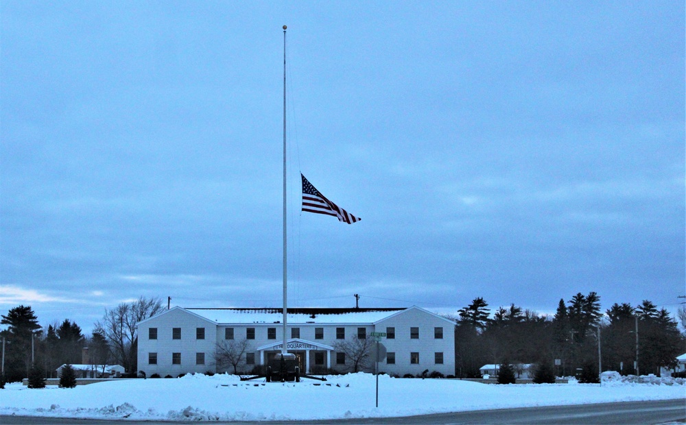 Flag at half-staff to honor former President George H. W. Bush at Fort McCoy