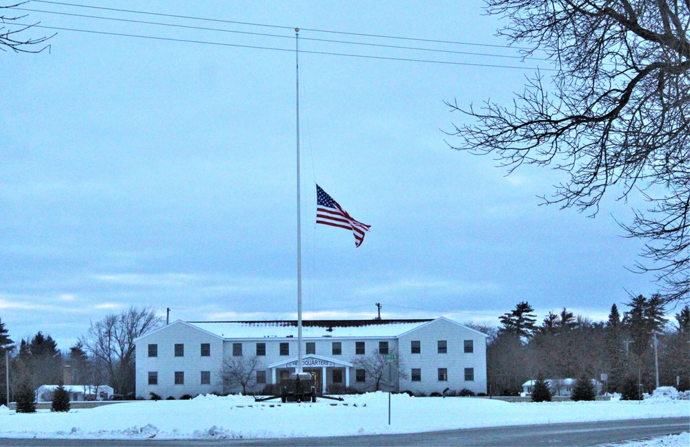 Flag at half-staff to honor former President George H. W. Bush at Fort McCoy