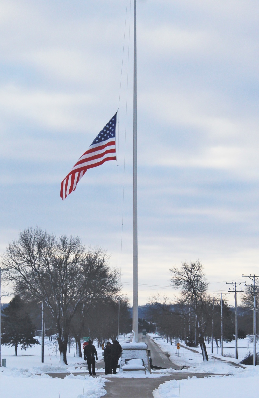 Flag at half-staff to honor former President George H. W. Bush at Fort McCoy