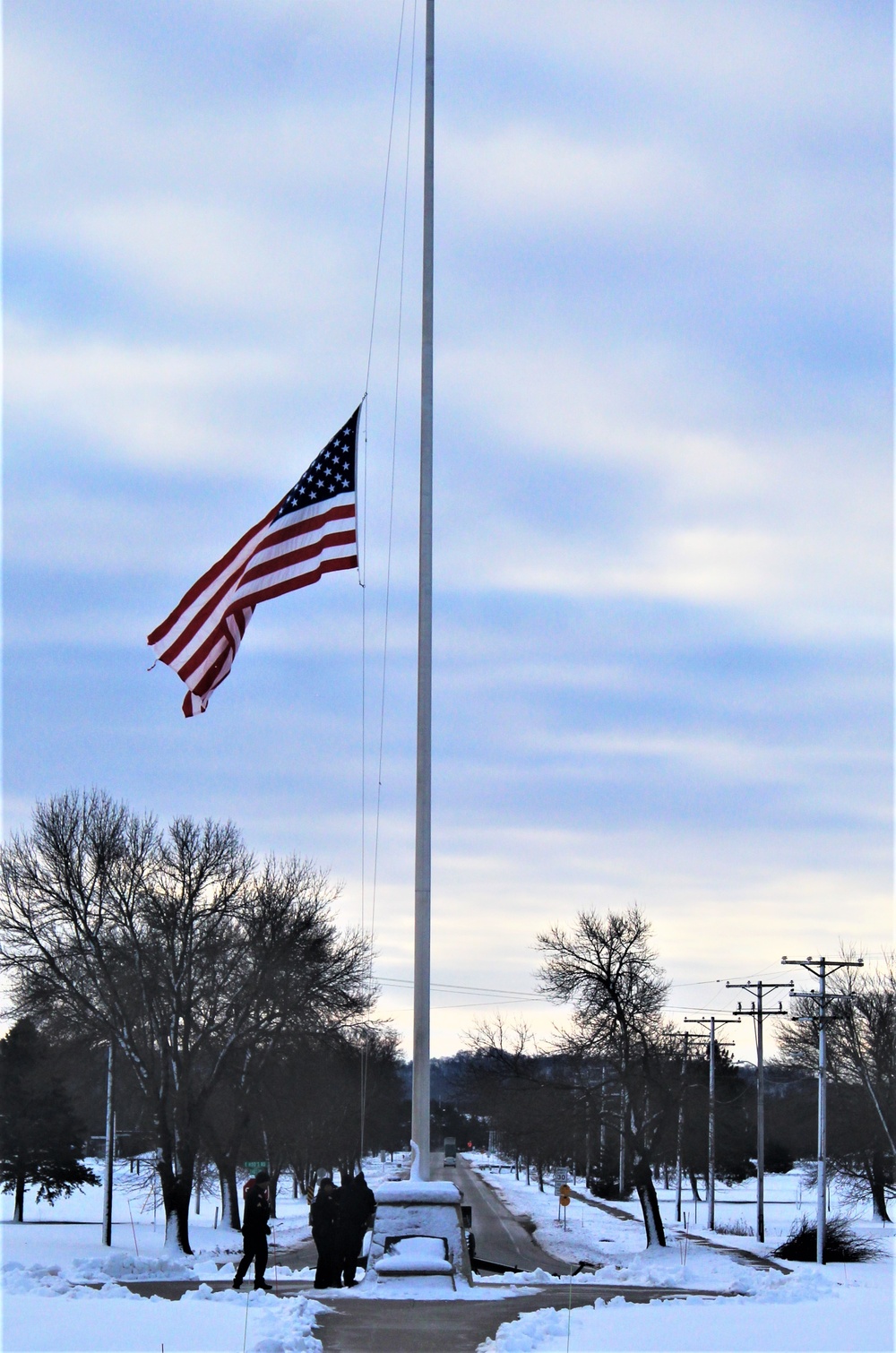 Flag at half-staff to honor former President George H. W. Bush at Fort McCoy
