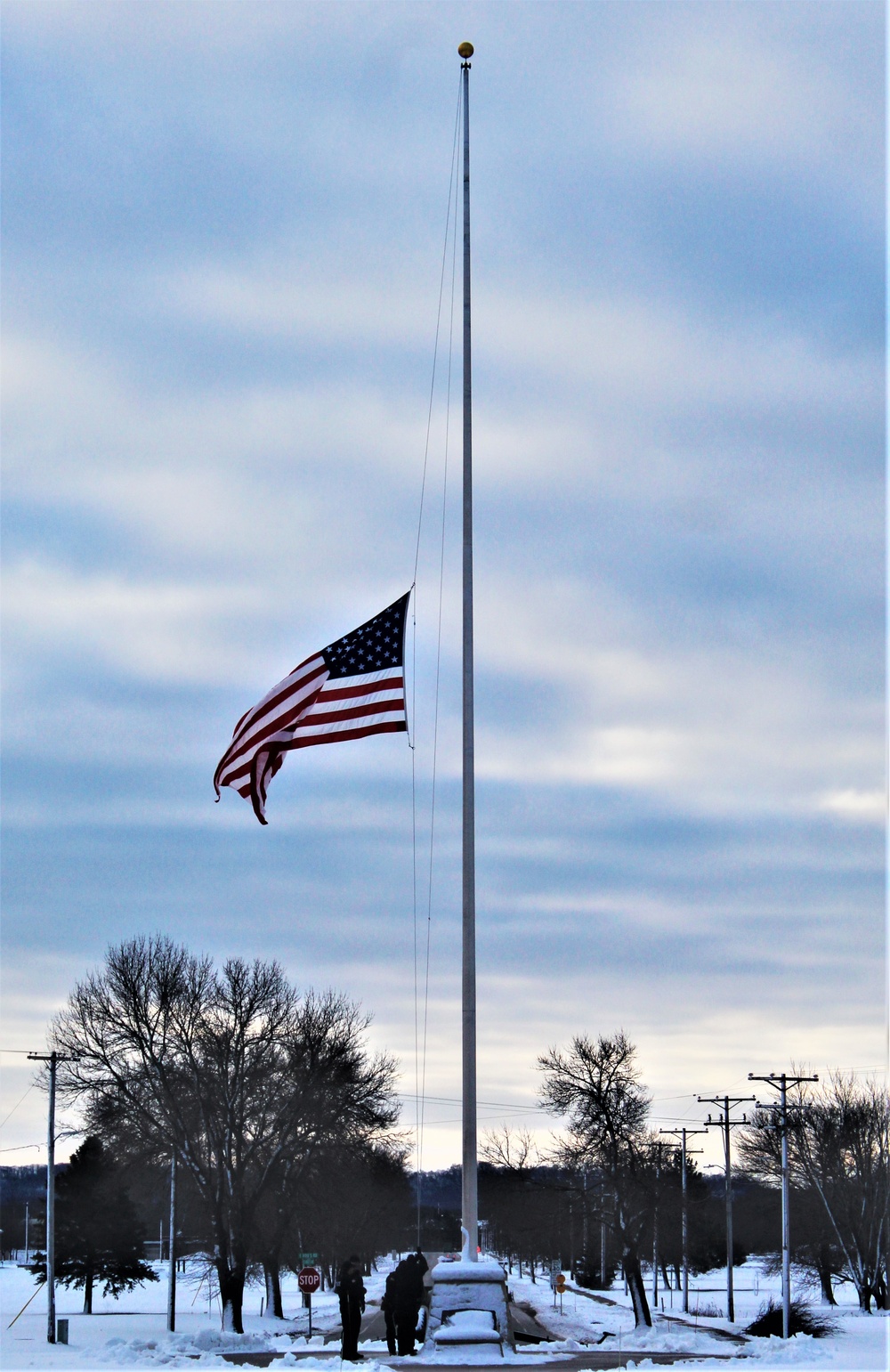Flag at half-staff to honor former President George H. W. Bush at Fort McCoy