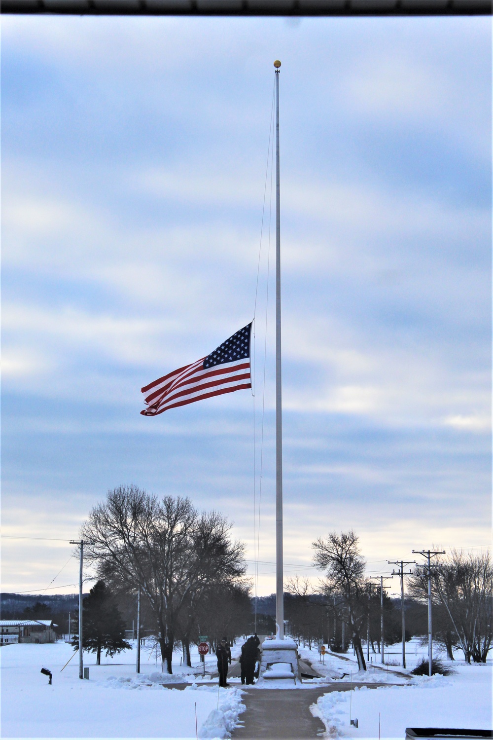 Flag at half-staff to honor former President George H. W. Bush at Fort McCoy