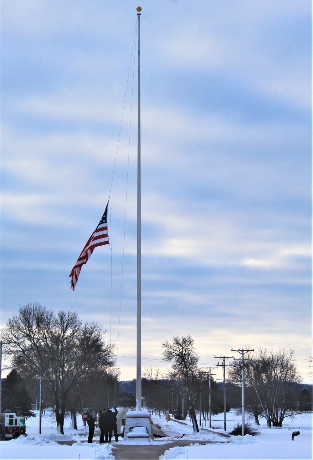 Flag at half-staff to honor former President George H. W. Bush at Fort McCoy