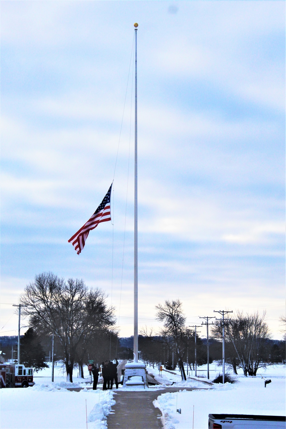 Flag at half-staff to honor former President George H. W. Bush at Fort McCoy