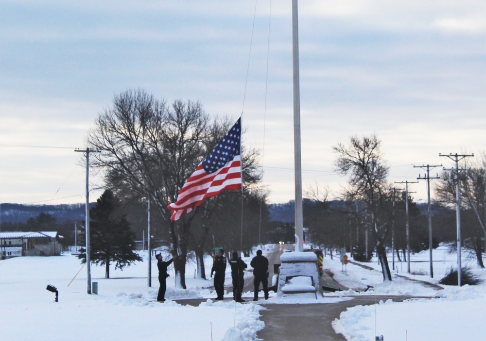 Flag at half-staff to honor former President George H. W. Bush at Fort McCoy