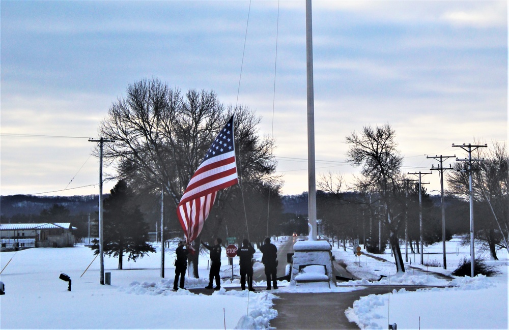 Flag at half-staff to honor former President George H. W. Bush at Fort McCoy