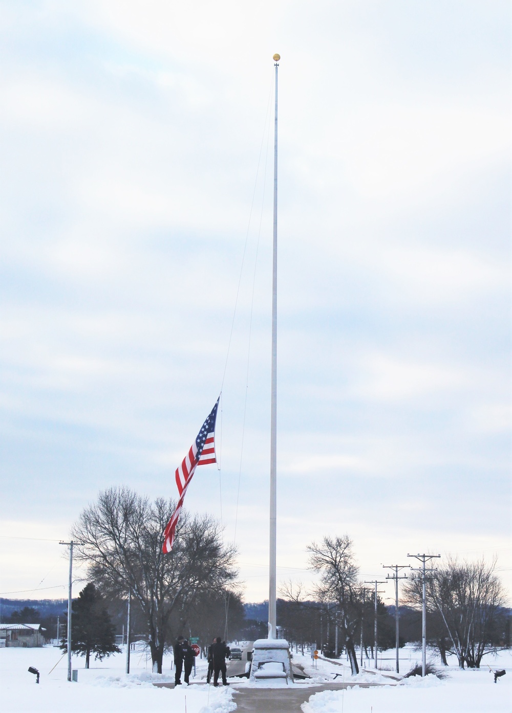 Flag at half-staff to honor former President George H. W. Bush at Fort McCoy