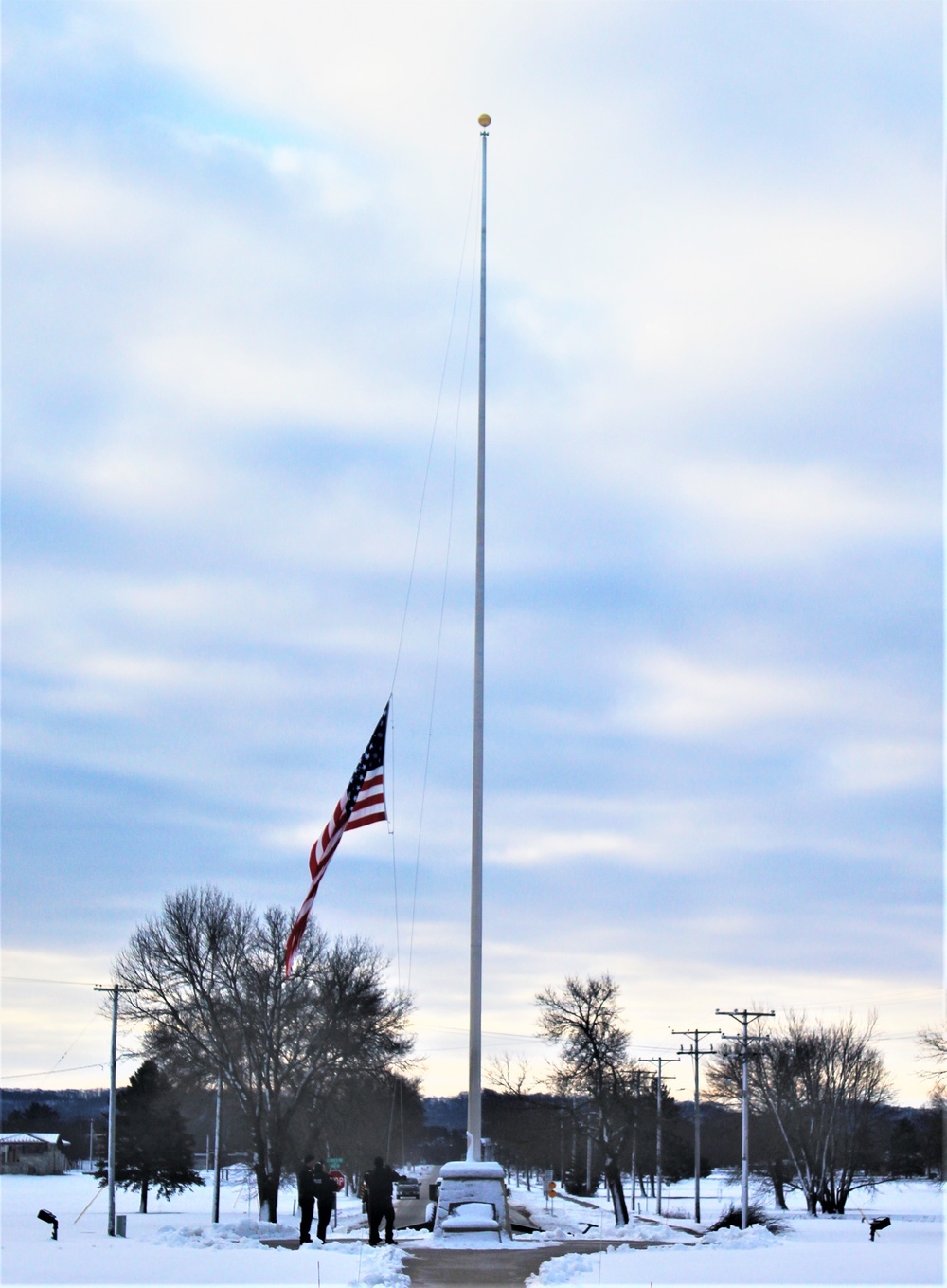 Flag at half-staff to honor former President George H. W. Bush at Fort McCoy
