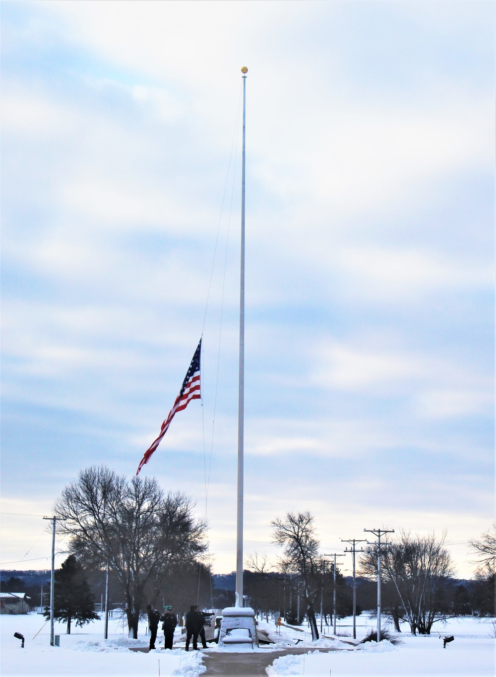 Flag at half-staff to honor former President George H. W. Bush at Fort McCoy