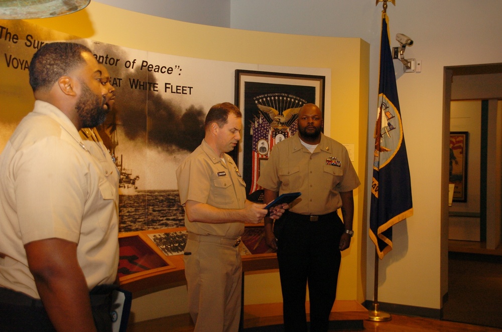 Naval Museum hosts a re-enlistment ceremony