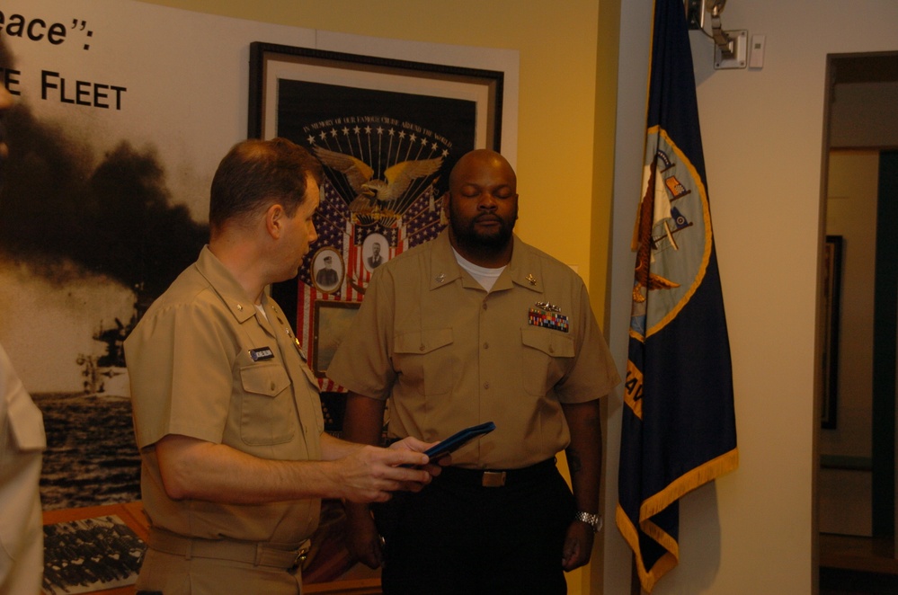 Naval Museum hosts a re-enlistment ceremony