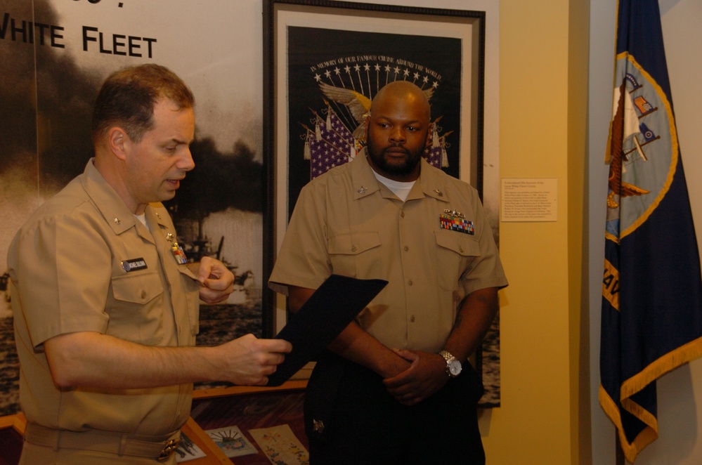 Naval Museum hosts a re-enlistment ceremony