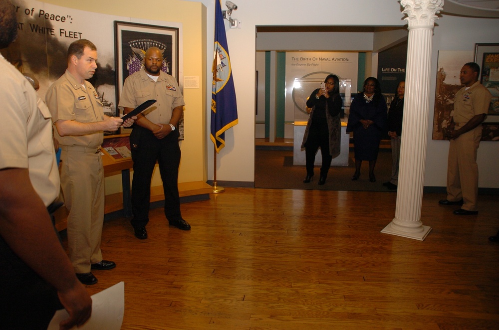 Naval Museum hosts a re-enlistment ceremony