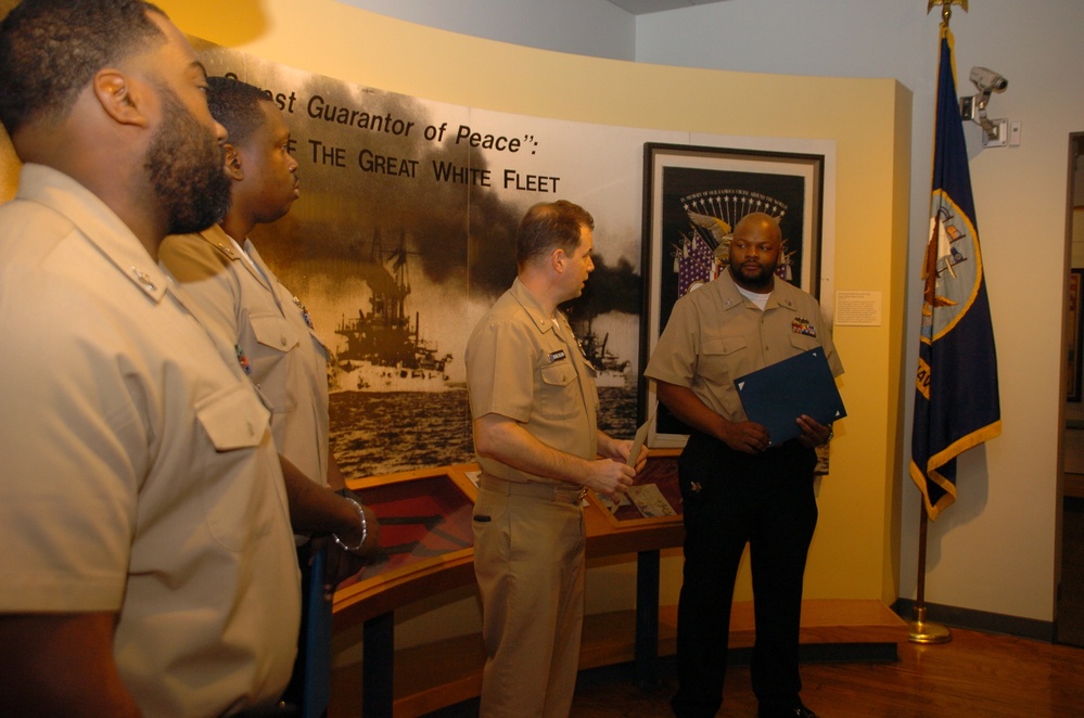 Naval Museum hosts a re-enlistment ceremony