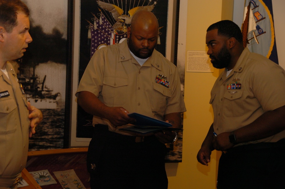 Naval Museum hosts a re-enlistment ceremony