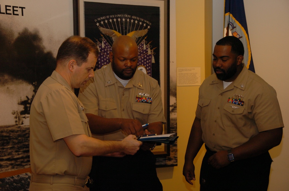 Naval Museum hosts a re-enlistment ceremony